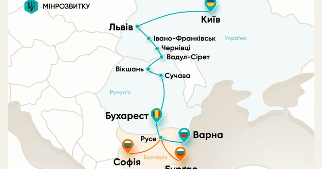 Новий поїзд Київ – Варна: маршрут, графік та деталі від Мінрозвитку — Укрaїнa