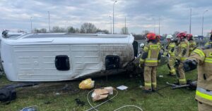Аварія в Польщі: мікроавтобус з українцями перекинувся, є постраждалі