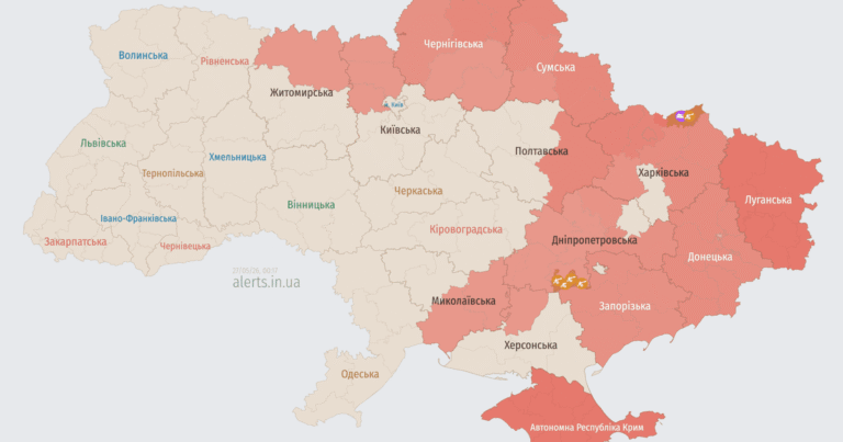 Нічна атака дронами: Україна під ударом ворожих “Шахедів” 27 травня – деталі тривоги