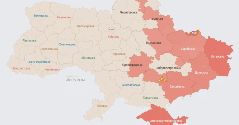 Україна під ударом: Нічна атака ворожих дронів 16 травня – Повітряні сили попереджають!