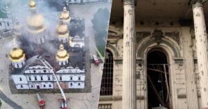 Пожежа у Лаврі і зруйнована кіностудія: Росія атакує культурну спадщину України (фото)