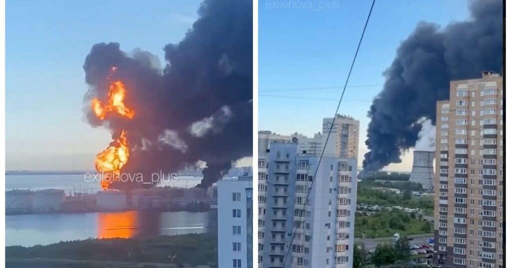Над Пітером “вулкани” після вибухів: палають пожежі, під ударом нафтова жилка Кремля (фото, відео)
