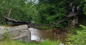 На Буковині обвалився міст із дітьми: моторошне відео нещасного випадку