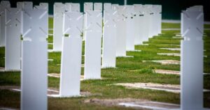 Злива пошкодила Національне військове кладовище: що сталося з могилами героїв