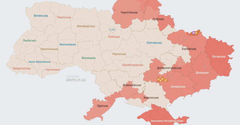 Нічна атака дронами: Україна під ударом ворожих “Шахедів” 13 липня