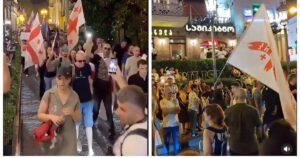 “Путін – х**ло”: у Грузії почались протести після затримання чоловіка, який побив росіянку (відео)