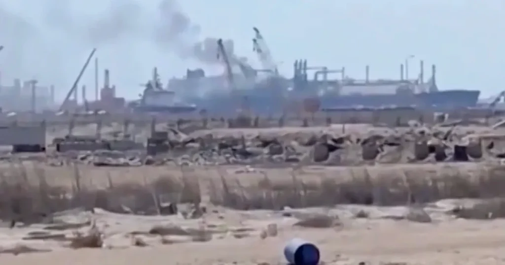 Безпілотник атакував газові танкери у порту Єгипту: спалахнула пожежа Безпілотник атакував газові танкери у порту Єгипту: спалахнула пожежа