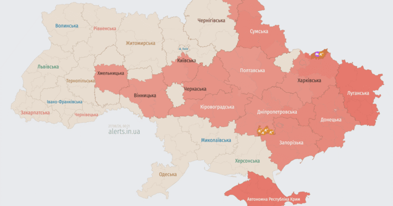 Нічна атака безпілотниками: Україна під ударом 27 серпня