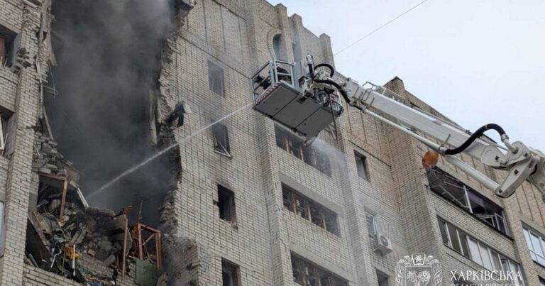 Харків під обстрілом: зруйновані поверхи, загиблі та поранені внаслідок атаки дронами