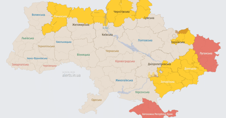 Росія атакує Україну ударними дронами: повітряна тривога в ніч проти 24 жовтня