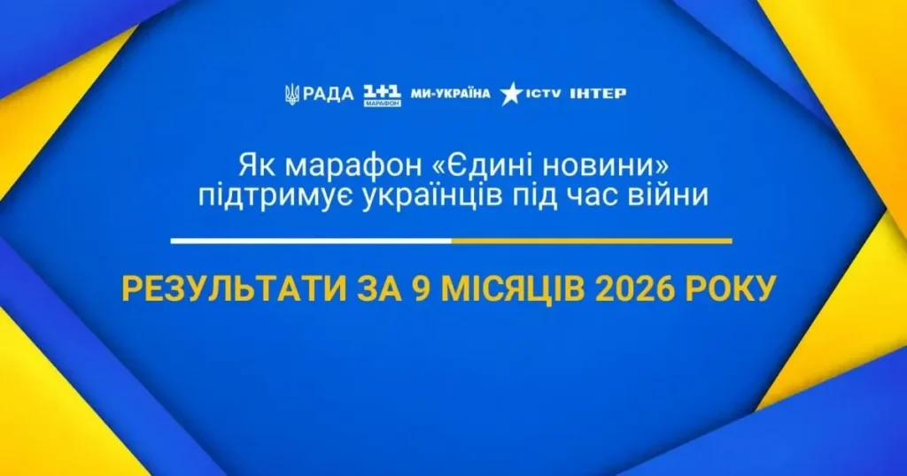 Понад 118 млн грн для Сил оборони та підтримка соціальних кампаній: результати роботи марафону "Єдині новини" 2026 року Понад 118 млн грн для Сил оборони та підтримка соціальних кампаній: результати роботи марафону "Єдині новини" 2026 року
